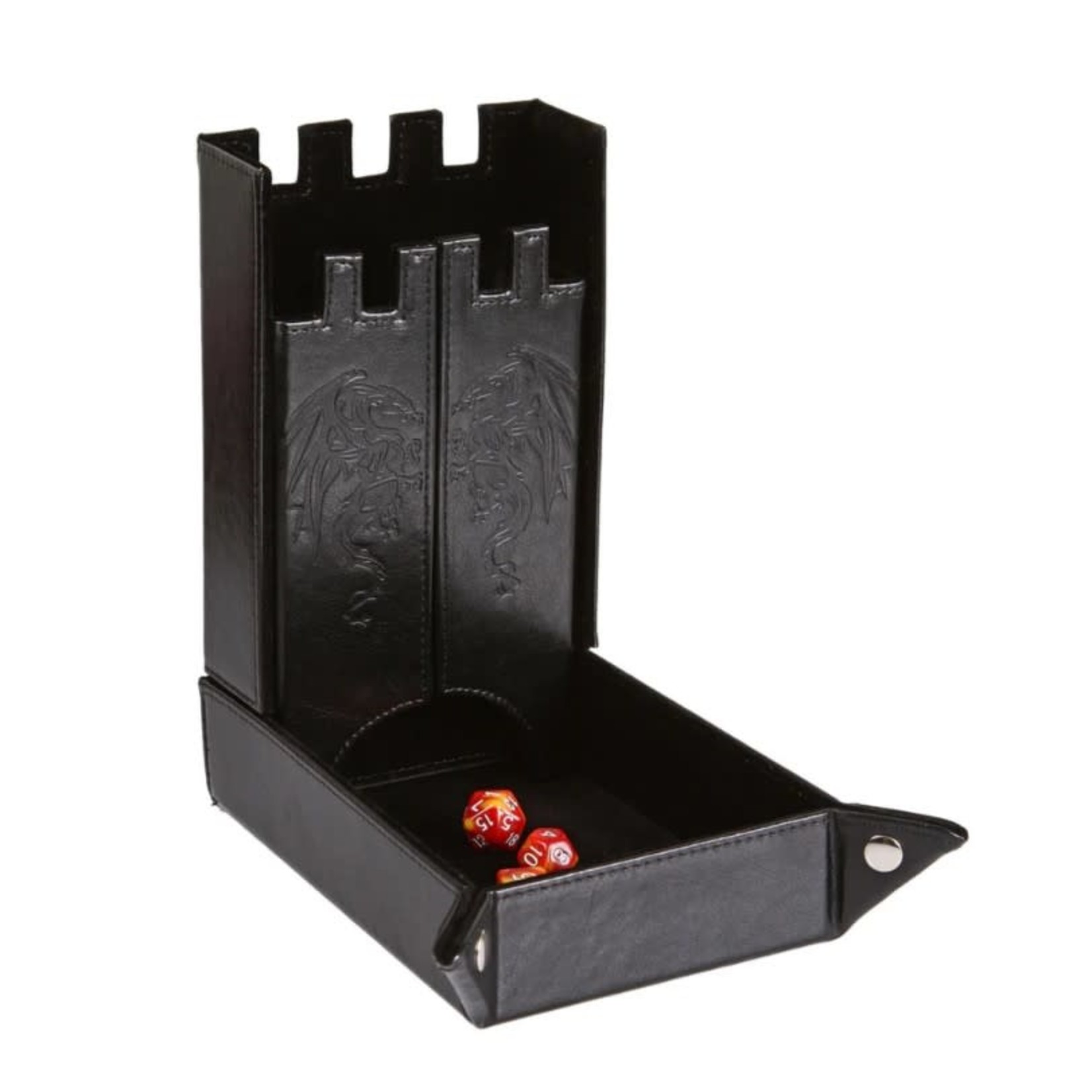 Forged Gaming Draco Castle Dice Tower & Dice Tray: Black