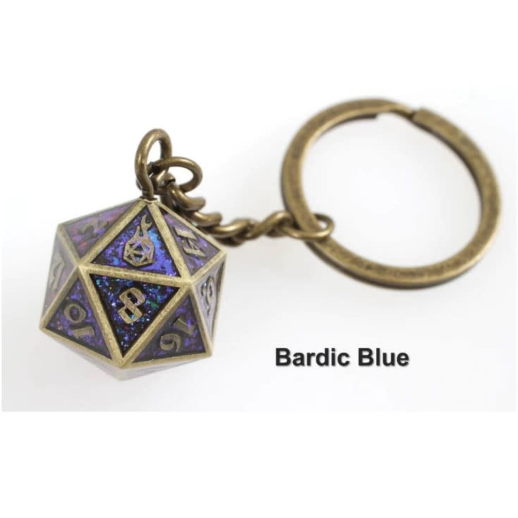 Forged Gaming Fob of Fate D20 Keychain: Bardic Blue