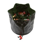 Forged Gaming Pouch of the Endless Hoard Dice Bag: Black with Green