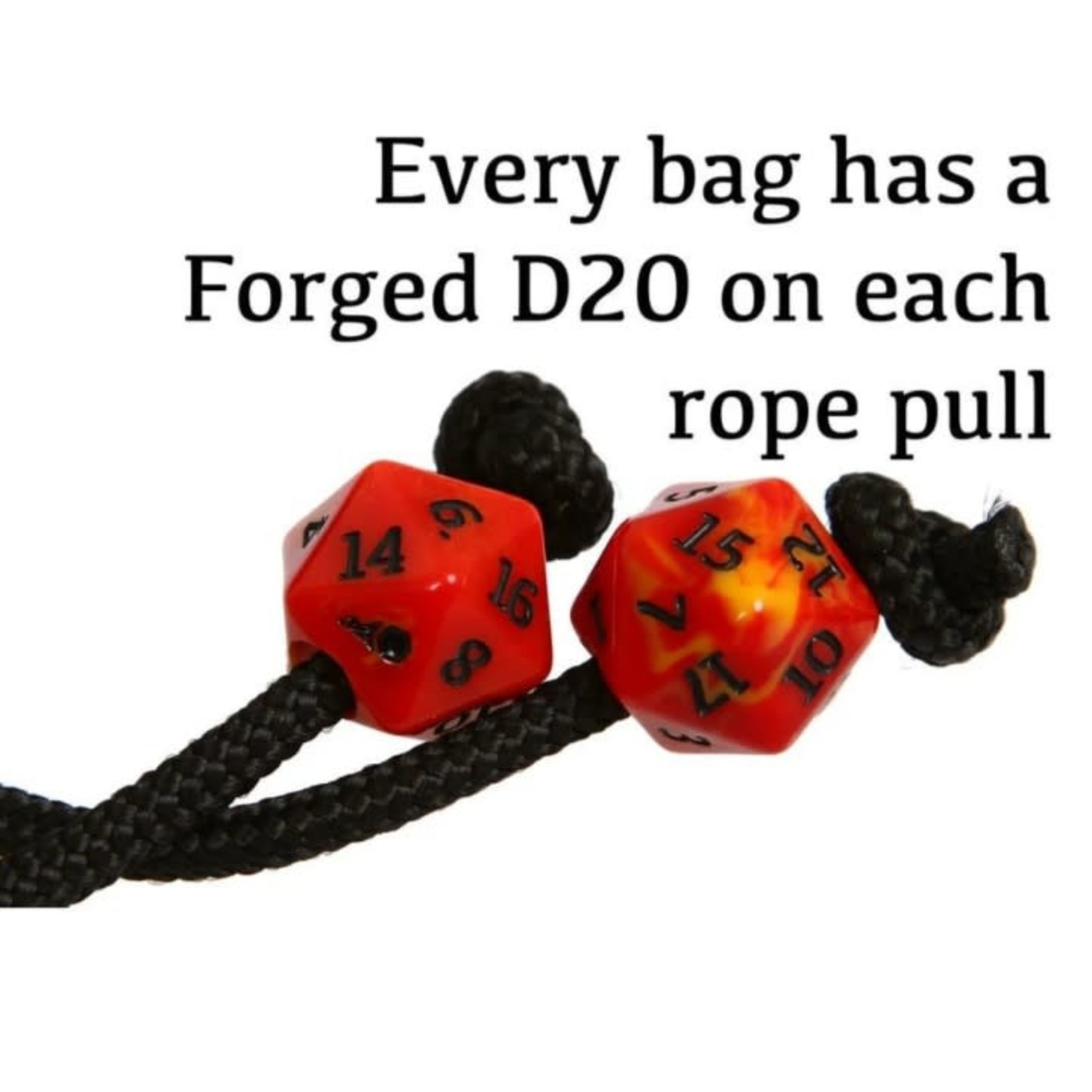 Forged Gaming Pouch of the Endless Hoard Dice Bag: Black with Green