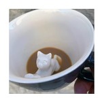 Creature Cups Stretching Cat 11 oz. Creature Cup (Dark Grey)