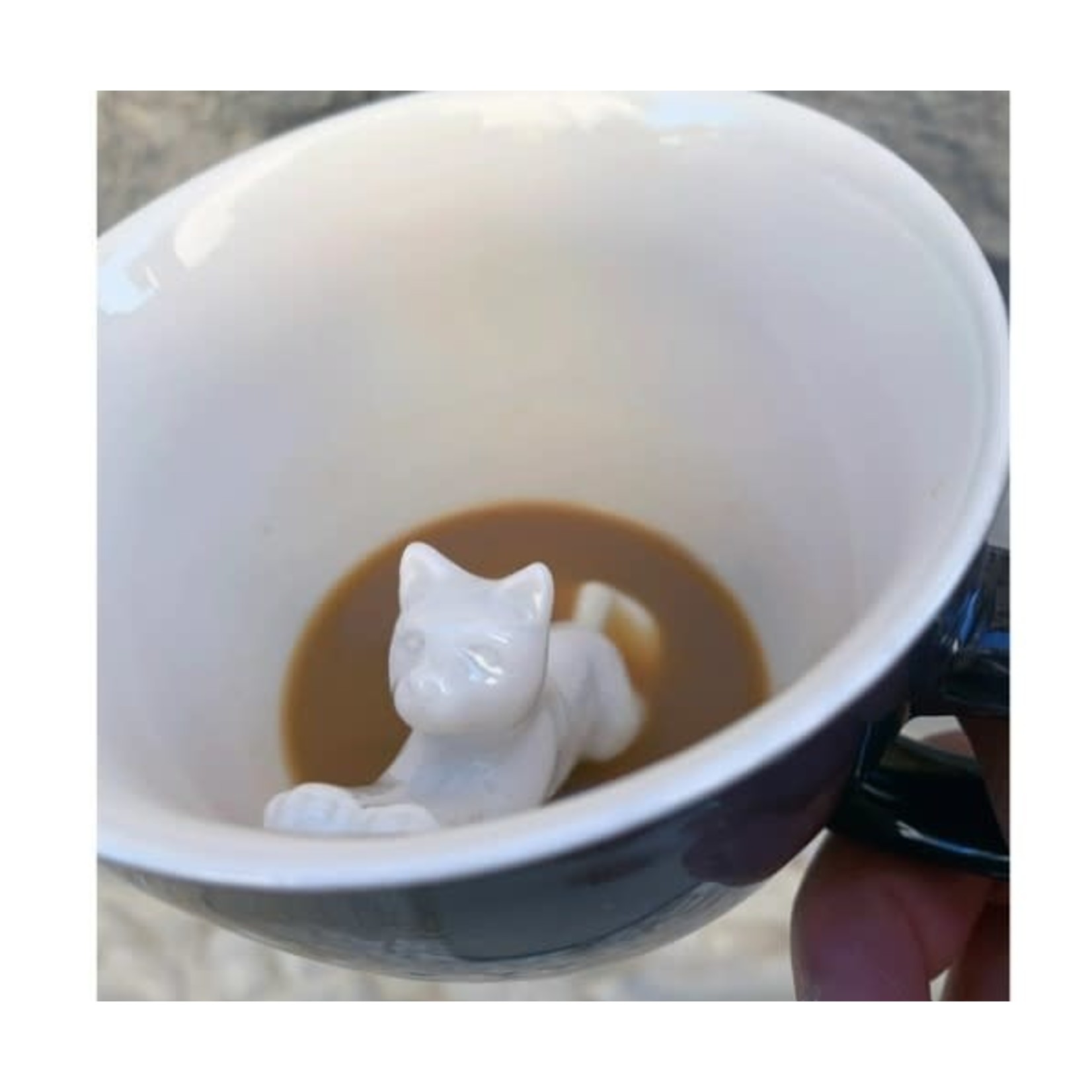 Creature Cups Stretching Cat 11 oz. Creature Cup (Dark Grey)