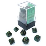 Chessex Mini 7-Die Set: Scarab Jade with gold