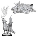 WizKids D&D: Nolzur's Marvelous Miniatures: Gold Dragon Wyrmling & Small Treasure Pile