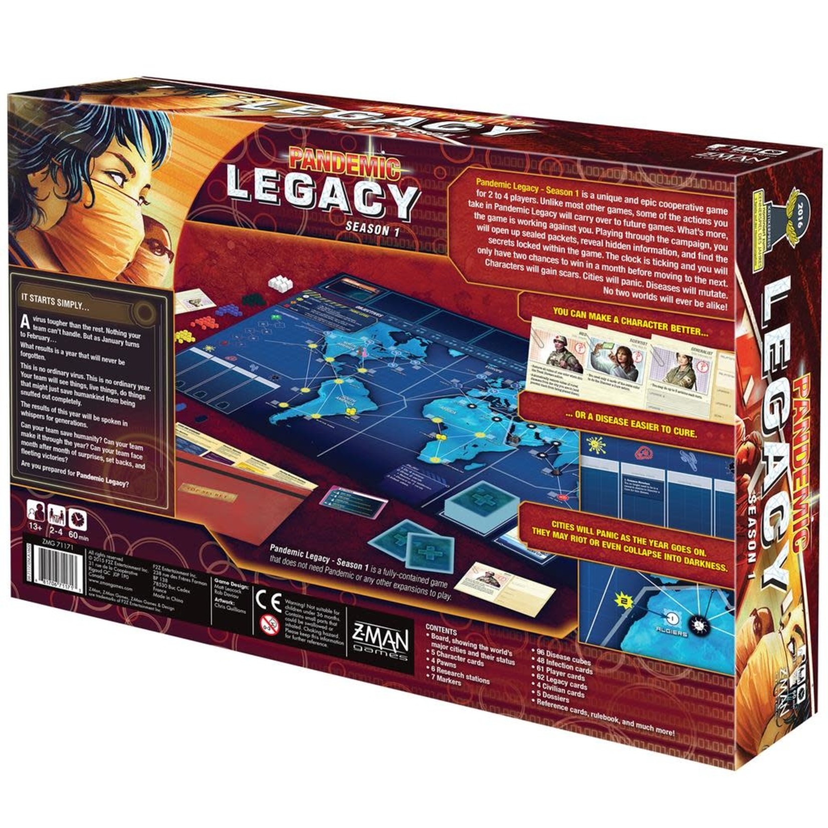 Z-Man Games Pandemic: Legacy Season 1 (Red Edition)