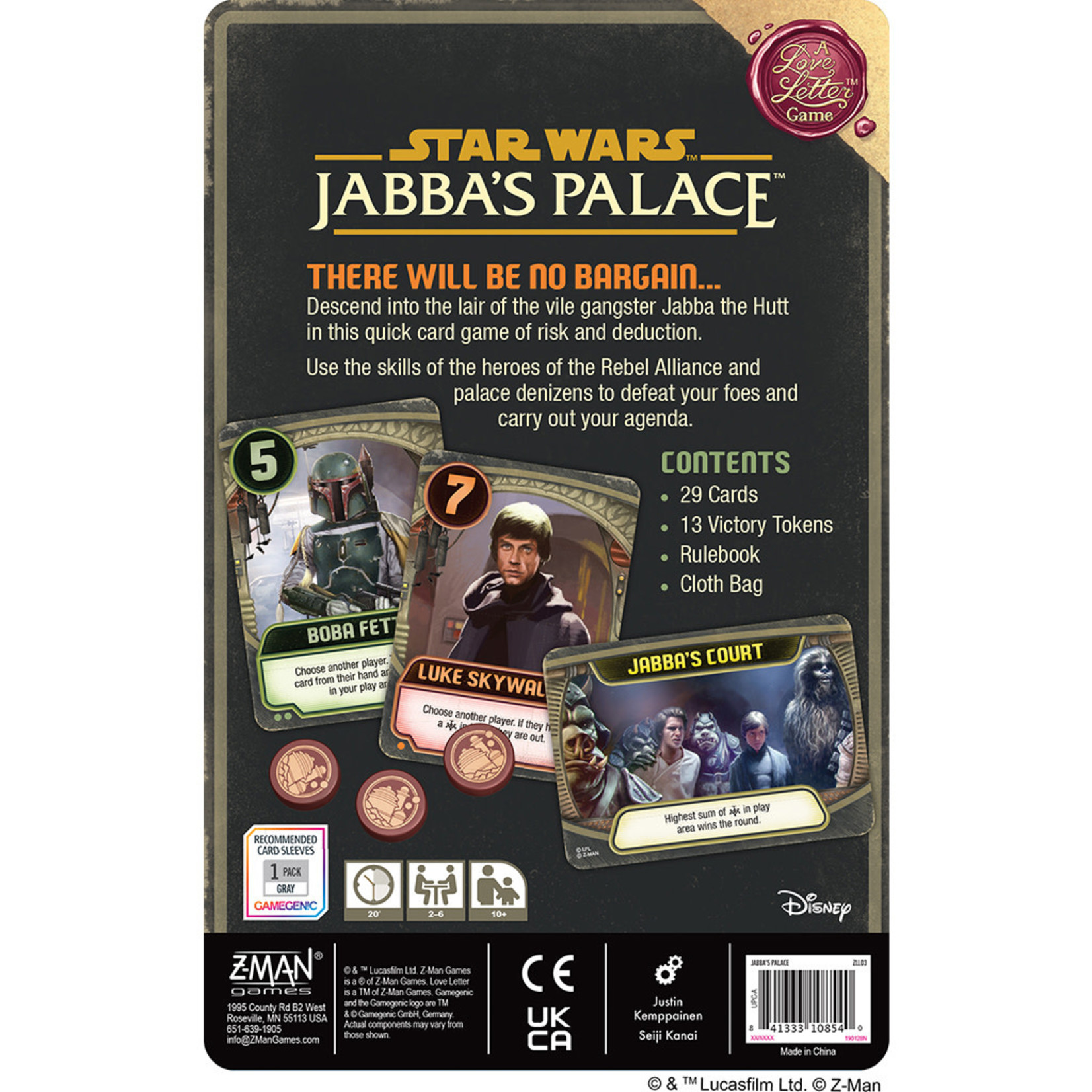 Z-Man Games Jabba's Palace: A Love Letter Game