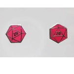 Foam Brain D20 Stud Earrings: Pink