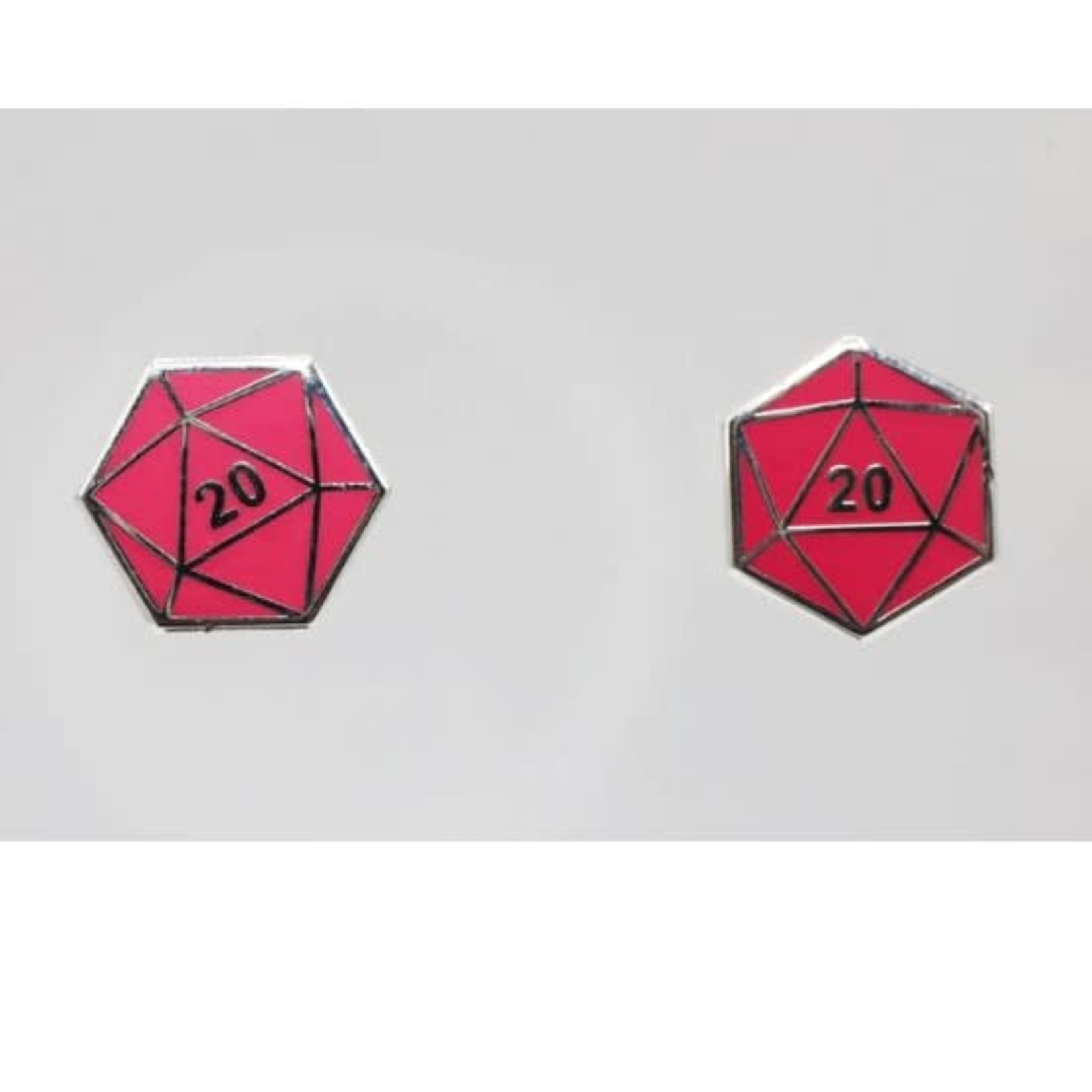 Foam Brain D20 Stud Earrings: Pink