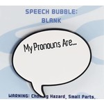 Foam Brain Speech Bubble Pin: My Pronouns Are...