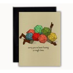 Storymakers Trading Co Blank Greeting Card: Natural 1 Avalanche - TTRPG Sympathy Card