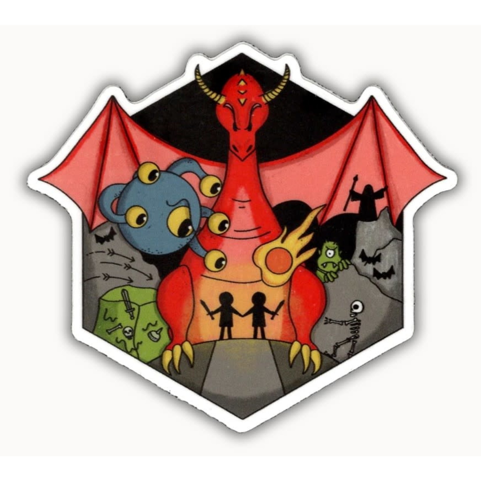 Kingdom of Threads Face the Baddies Vinyl Sticker