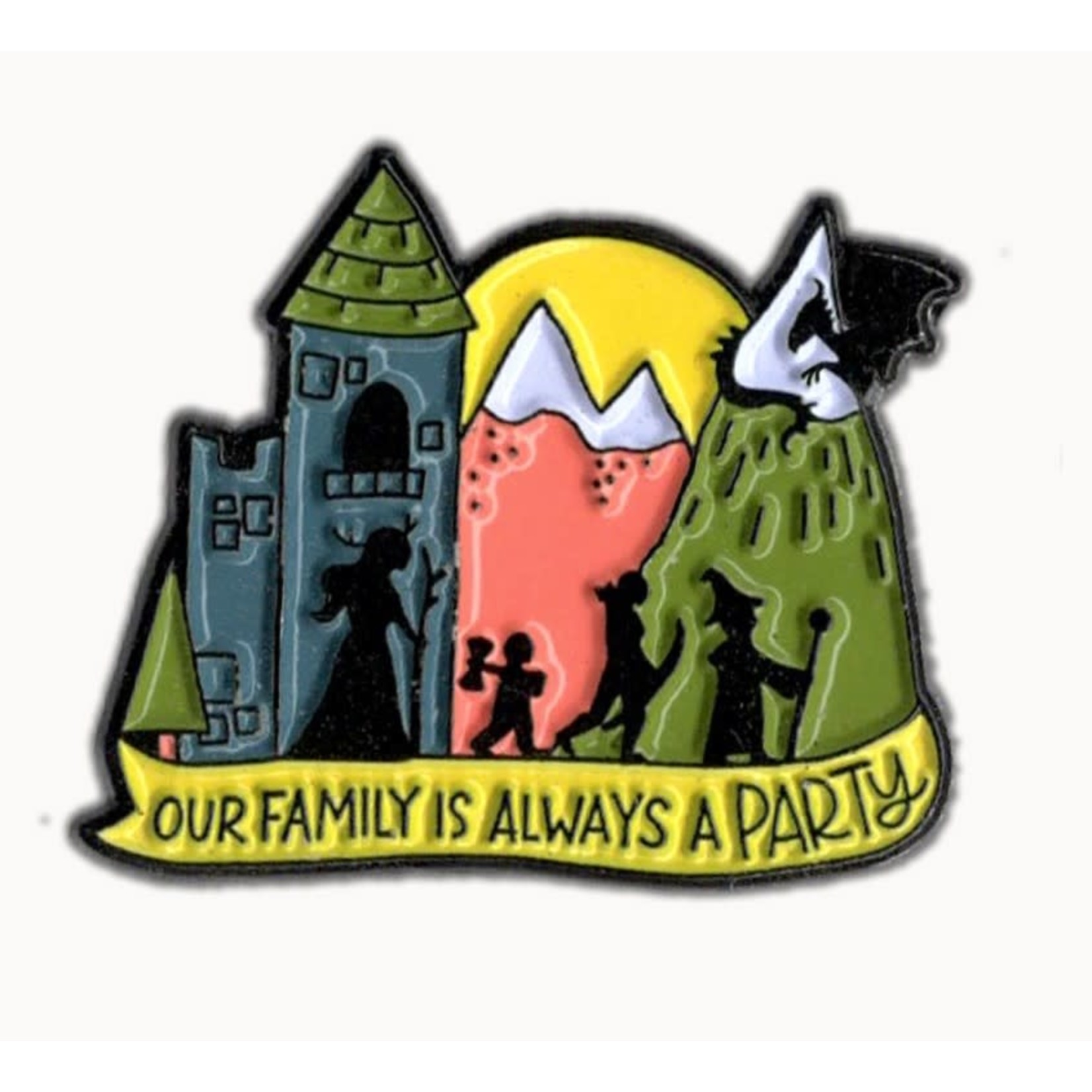 Storymakers Trading Co Enamel Pin: Our Family is Always a Party