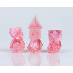 Sirius Dice 7-Set Cloak & Dagger Sharp-Edged Resin Dice: Pink