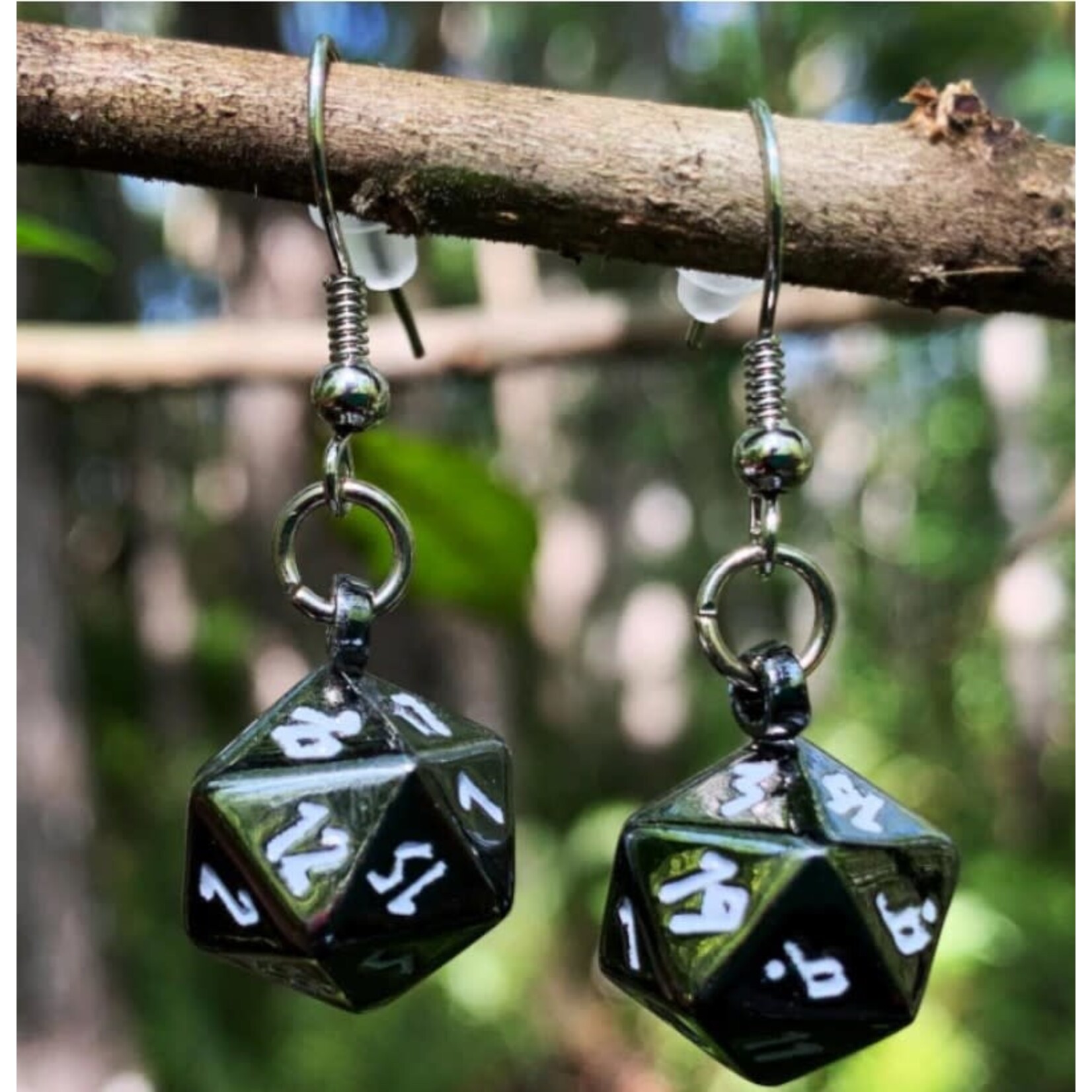 Norse Foundry Ioun Stone Earrings: Drow Black