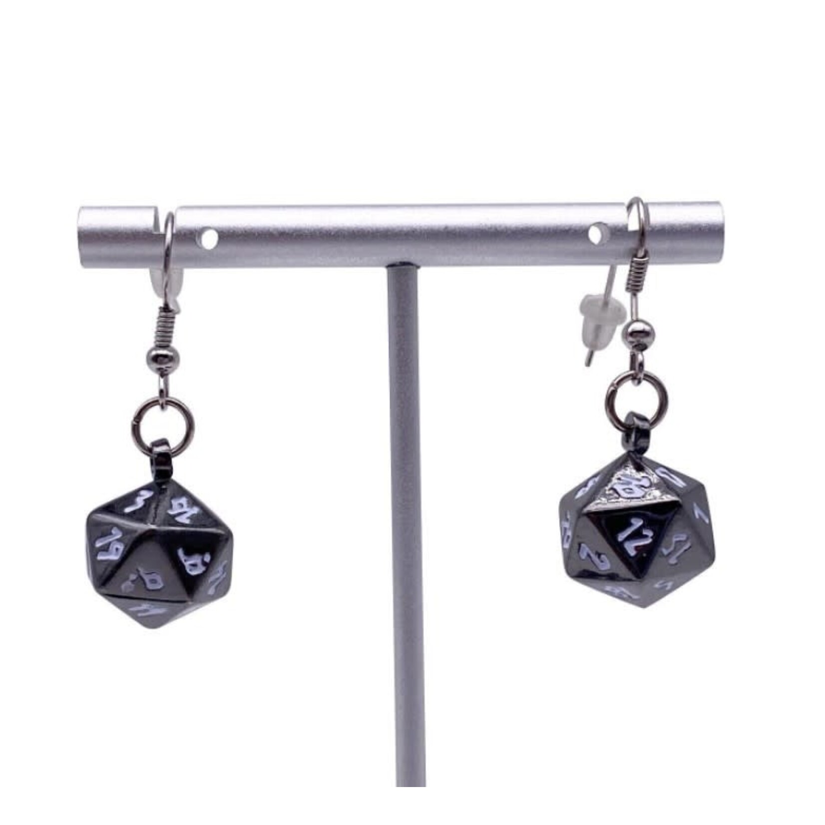 Norse Foundry Ioun Stone Earrings: Drow Black