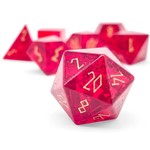 Norse Foundry Shattered Zircon Garnet 7 Piece RPG Set Zircon Glass Dice