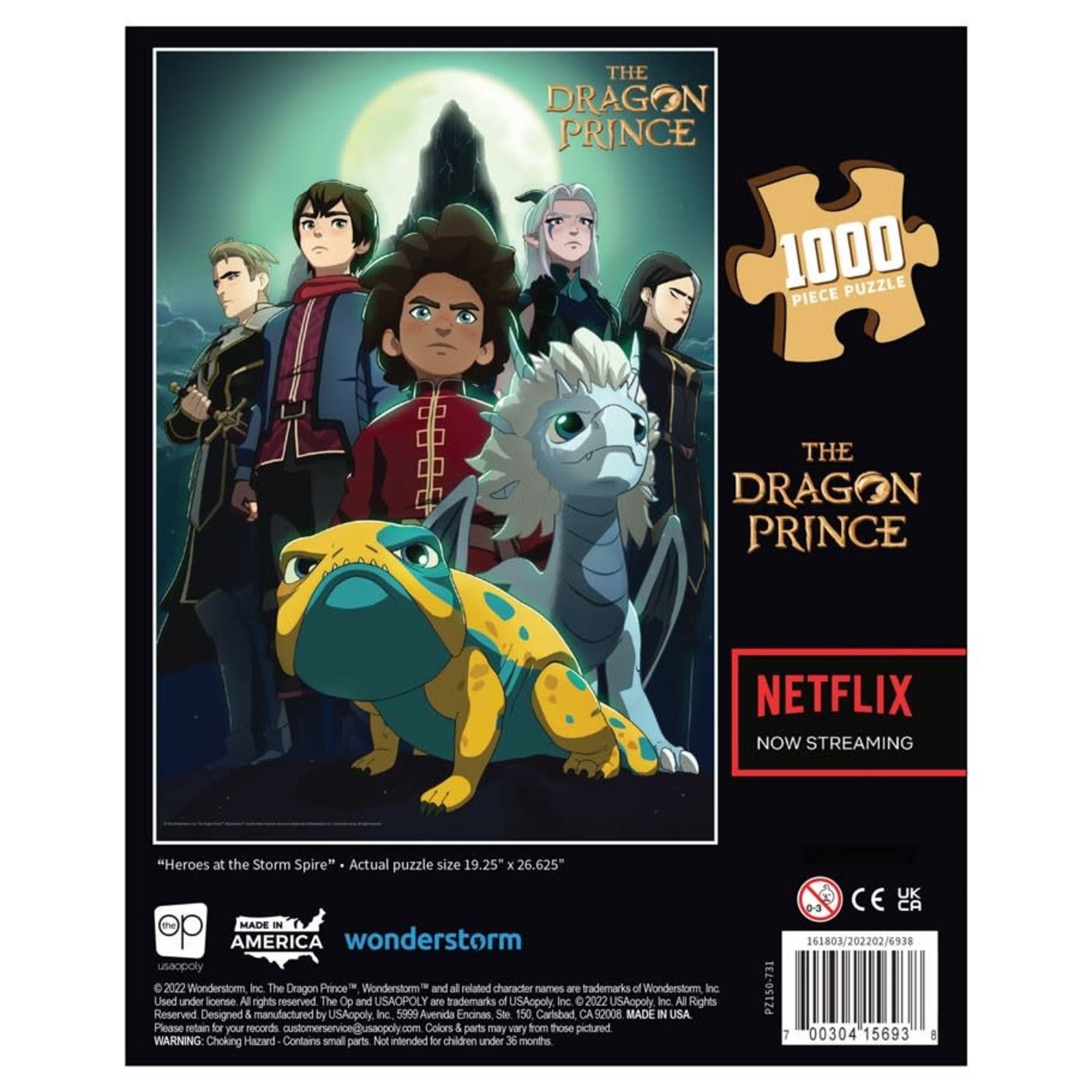 The OP-USAopoly The Dragon Prince: Heroes at the Storm Spire 1000 Piece Puzzle