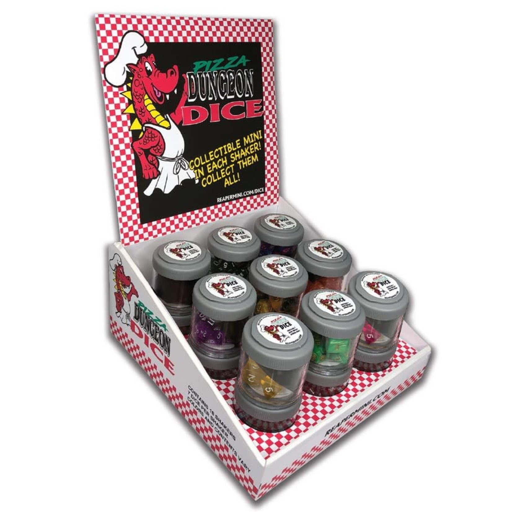 Reaper Miniatures Pizza Dungeon Dice: Clear Red