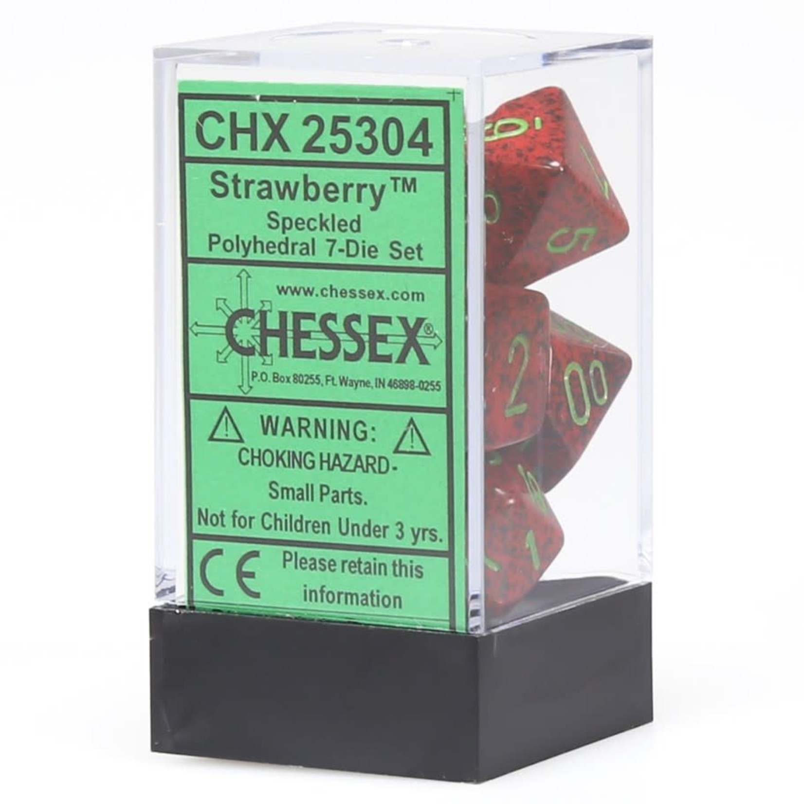 Chessex Speckled Polyhedral 7-Die Set: Strawberry