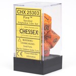 Chessex Speckled Polyhedral 7-Die Set: Fire
