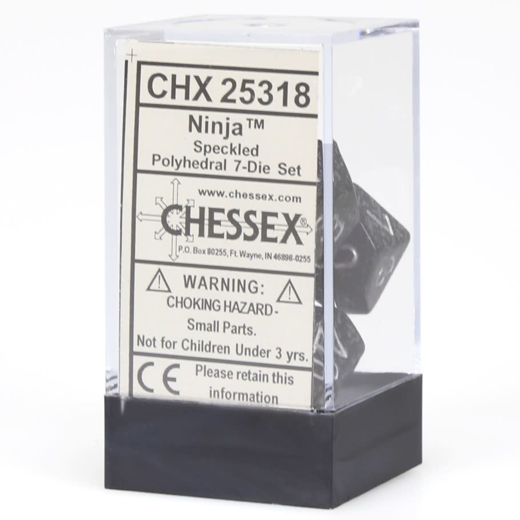 Chessex Speckled Polyhedral 7-Die Set: Ninja