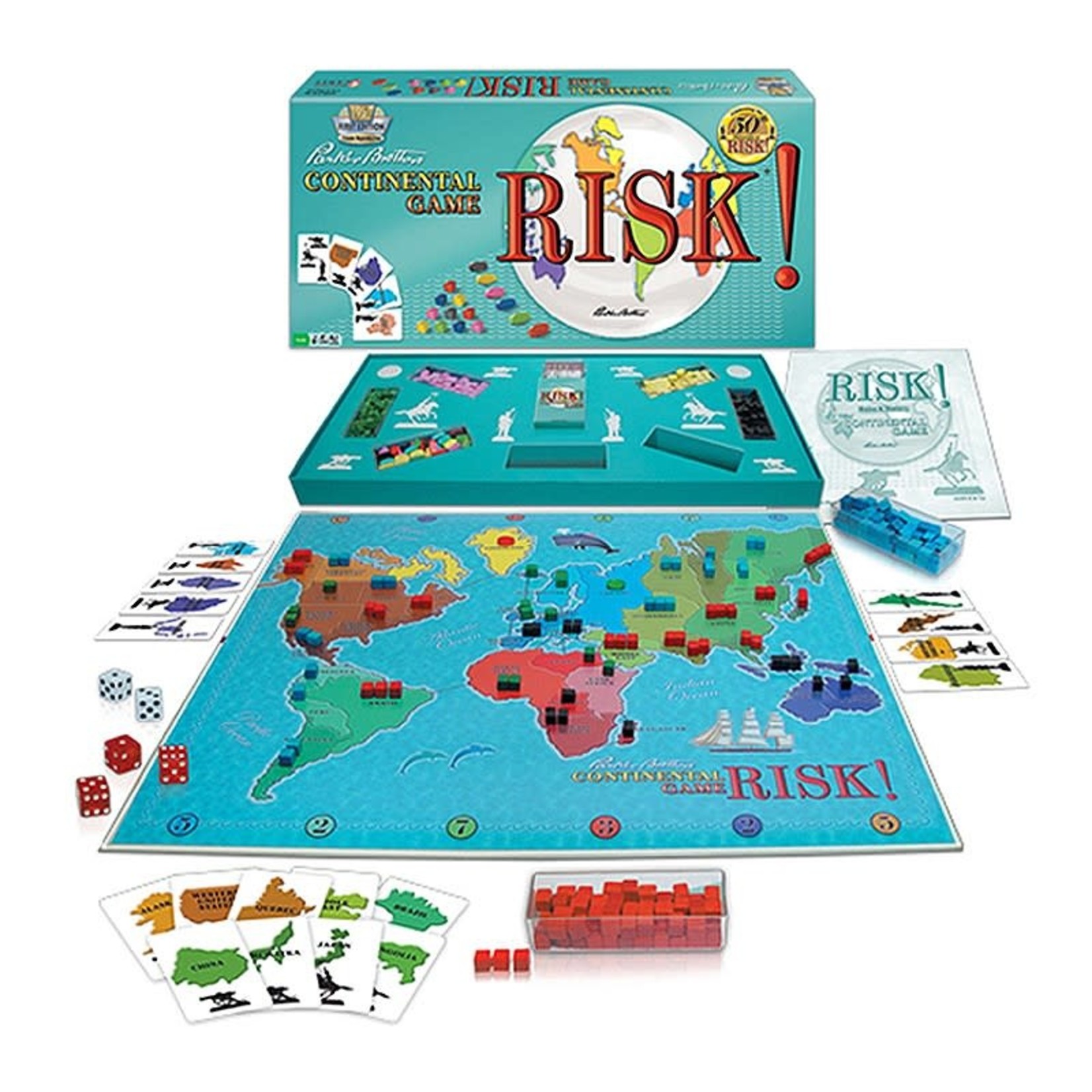 Hasbro Gaming Risk! Continental Game (1959 First Edition Classic Reproduction)