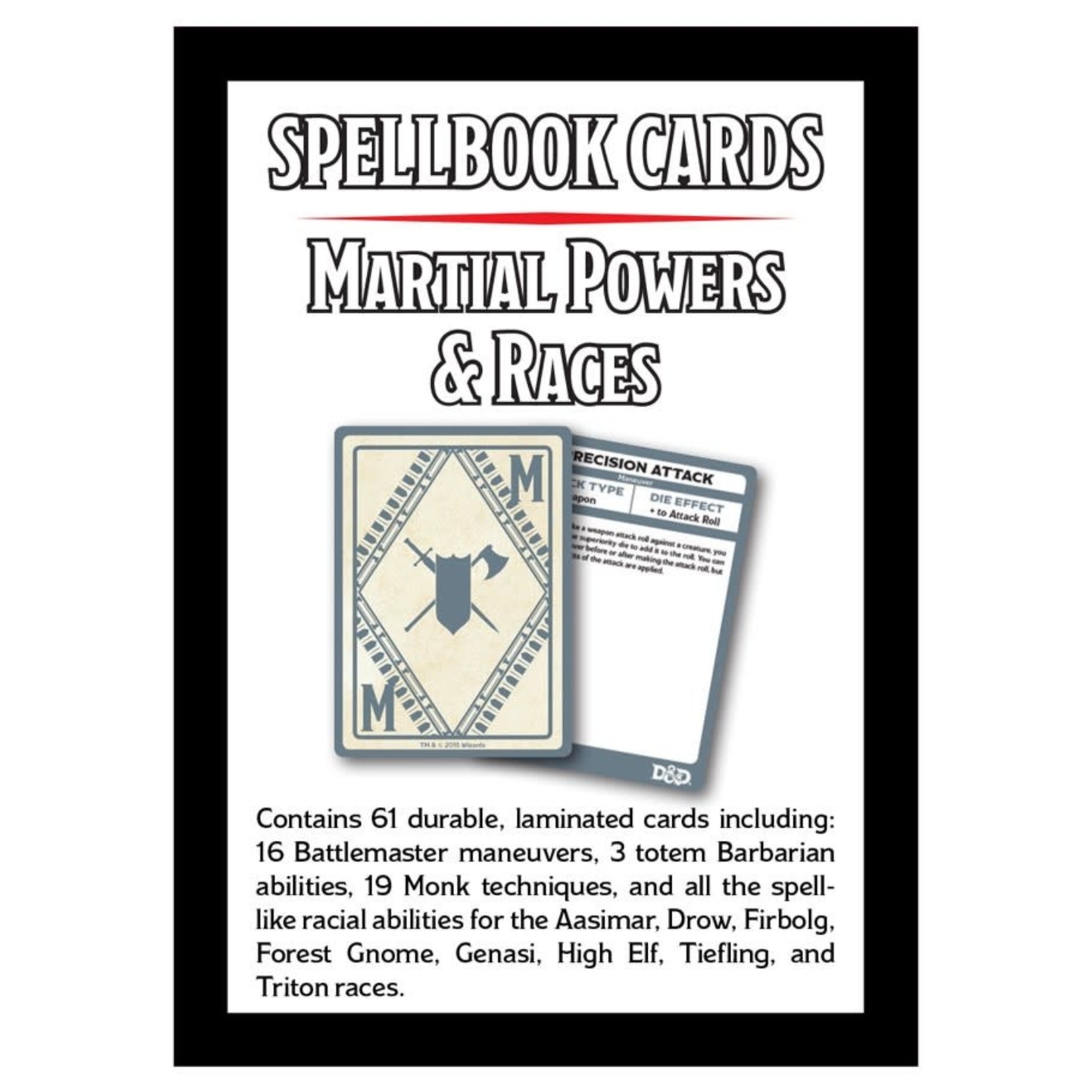 Gale Force 9 D&D Spellbook Cards: Martial Powers & Races