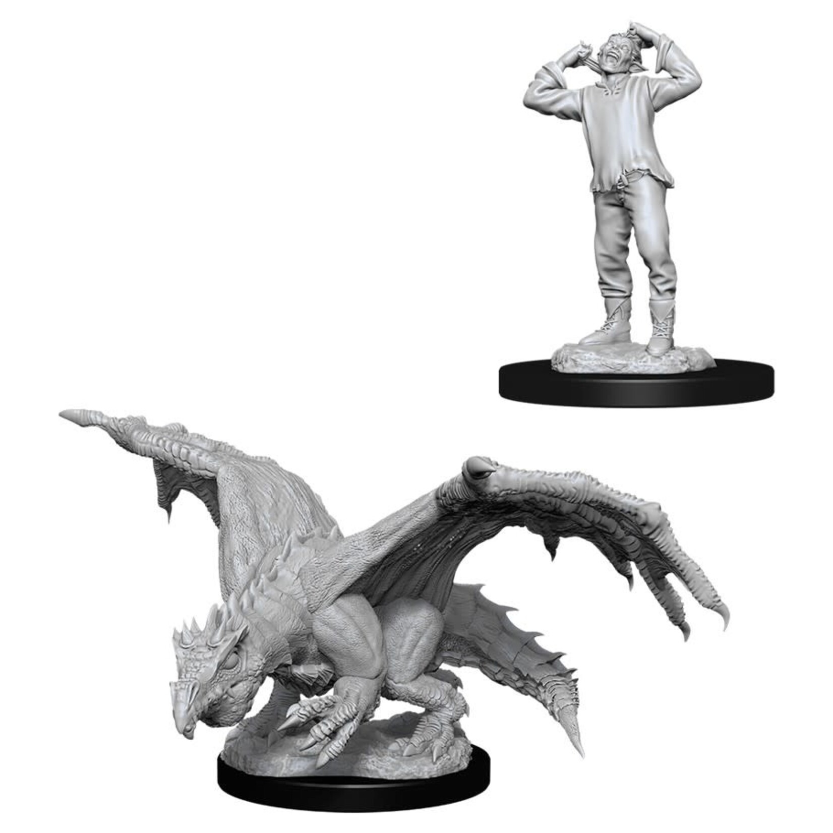 WizKids D&D: Nolzur's Marvelous Miniatures: Green Dragon Wyrmling & Afflicted Elf