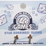 Foam Brain Stud Earrings: Sword