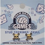 Foam Brain Stud Earrings: Skull