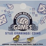 Foam Brain Stud Earrings: Coins