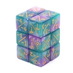 Foam Brain -1/-1 Light Blue & Purple Glitter Counters for Magic - set of 8