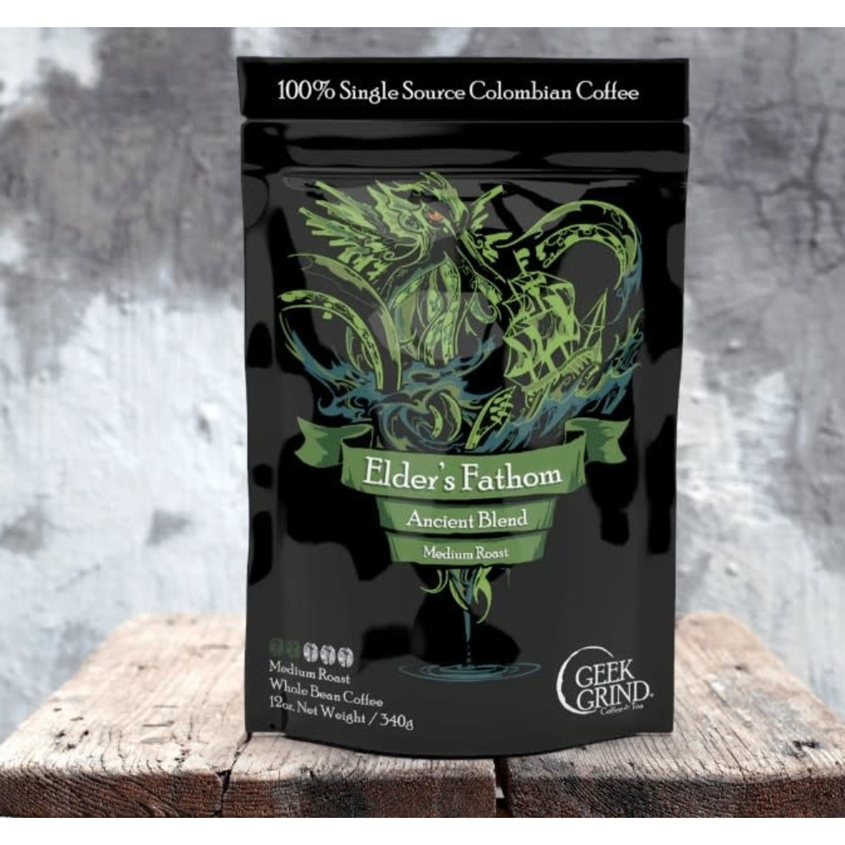 Geek Grind Coffee Company Ground Coffee 8 oz.: Elder's Fathom - Medium-Dark Roast