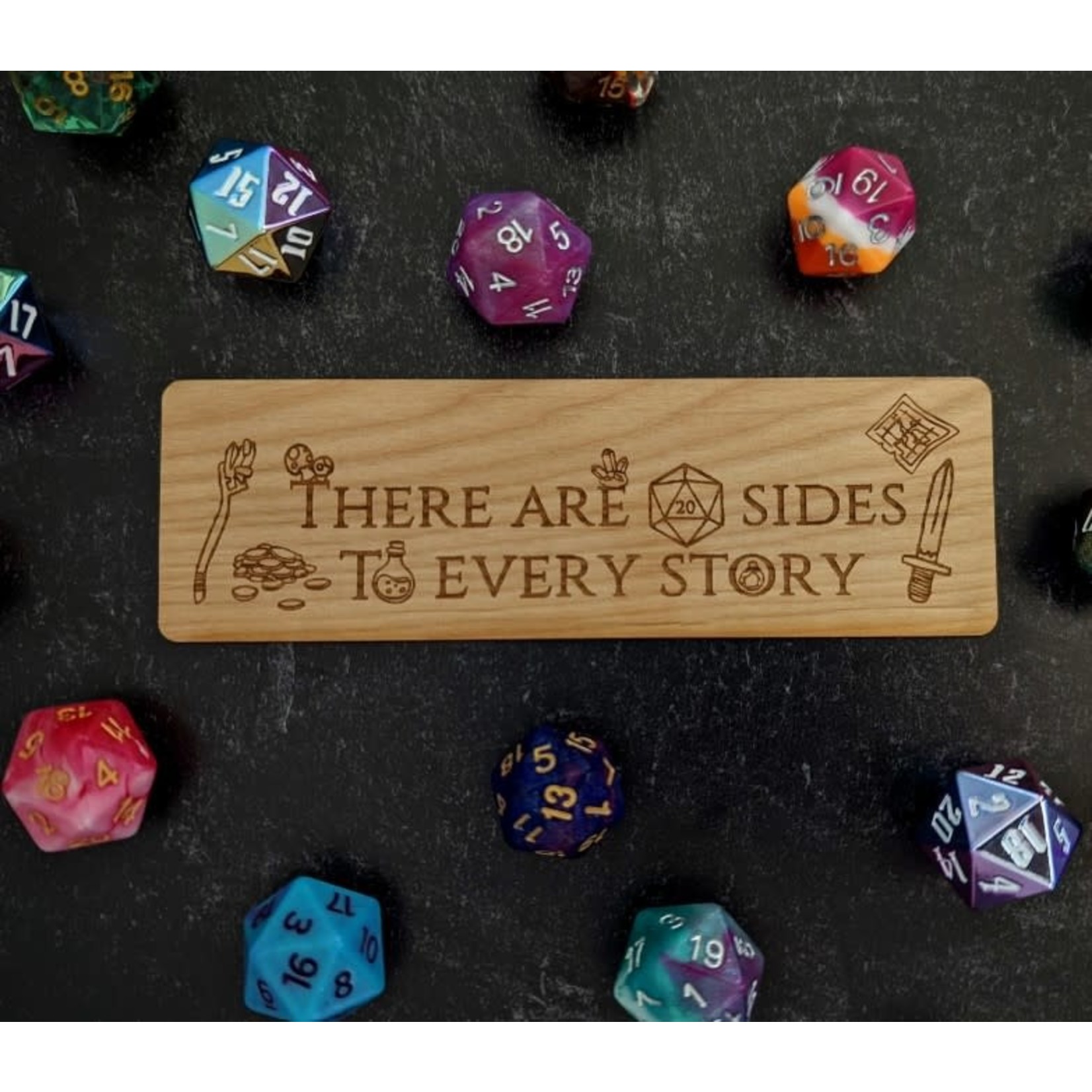 NTSD Gaming There are 20 Sides to Every Story Wooden Bookmark