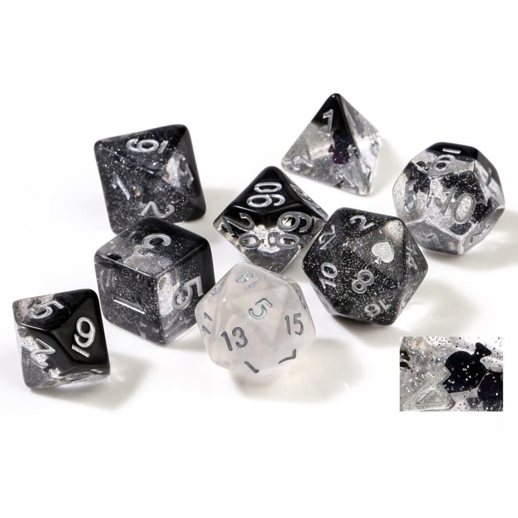 Sirius Dice 7-Die Set: Spades