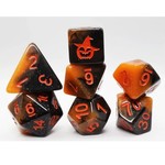 Foam Brain Halloween Pumpkin RPG Dice Set with Sanctum Logo