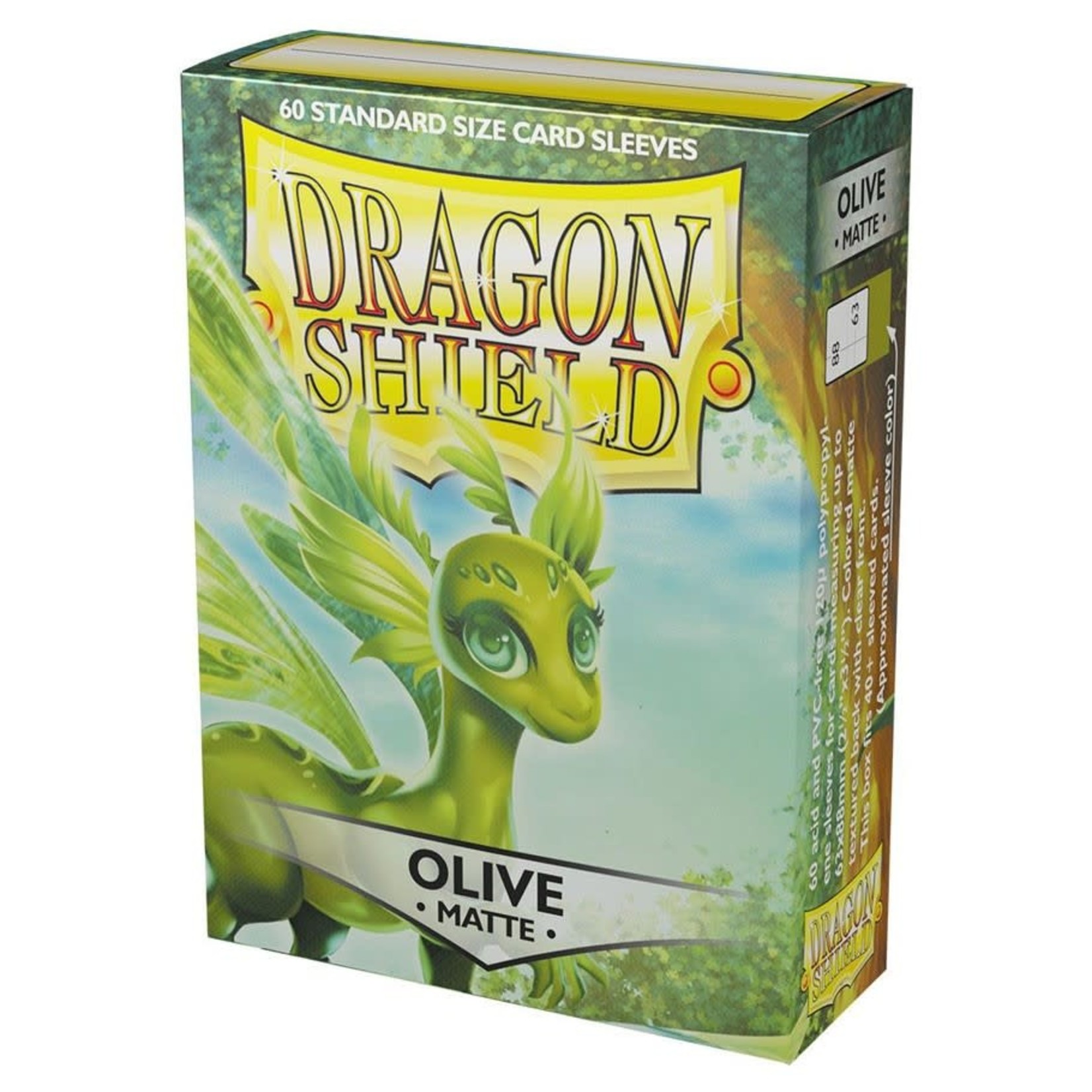 Arcane Tinmen Dragon Shield: 60 Standard Size Card Sleeves: Matte Olive