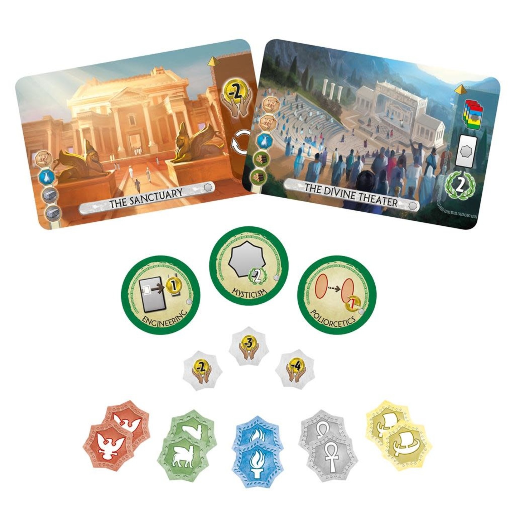 Repos Production 7 Wonders Duel: Pantheon Expansion