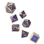 Forged Gaming Set of 7 Metal Dice: Bardic Blue