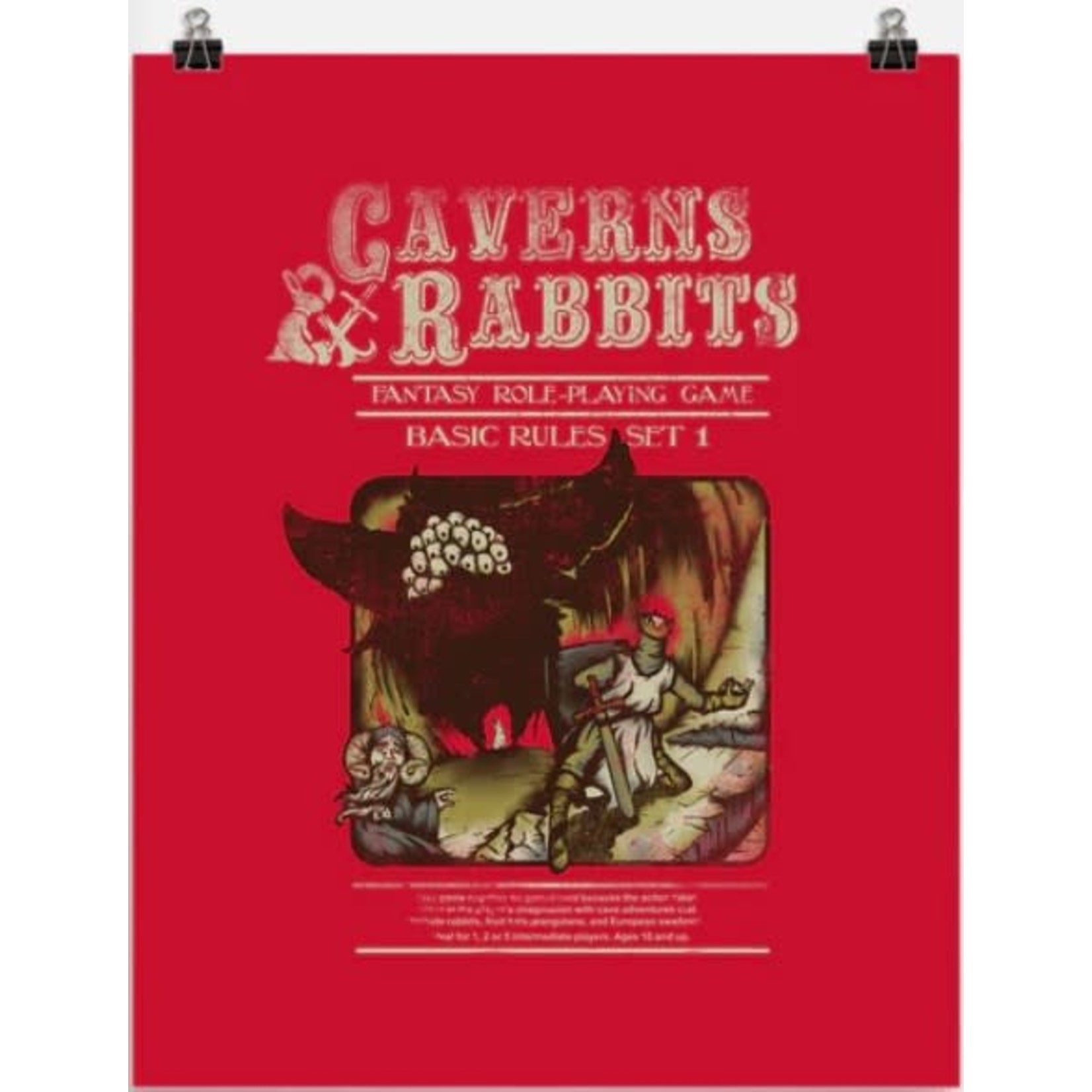 TeeFury Poster 24"x36": Caverns & Rabbits