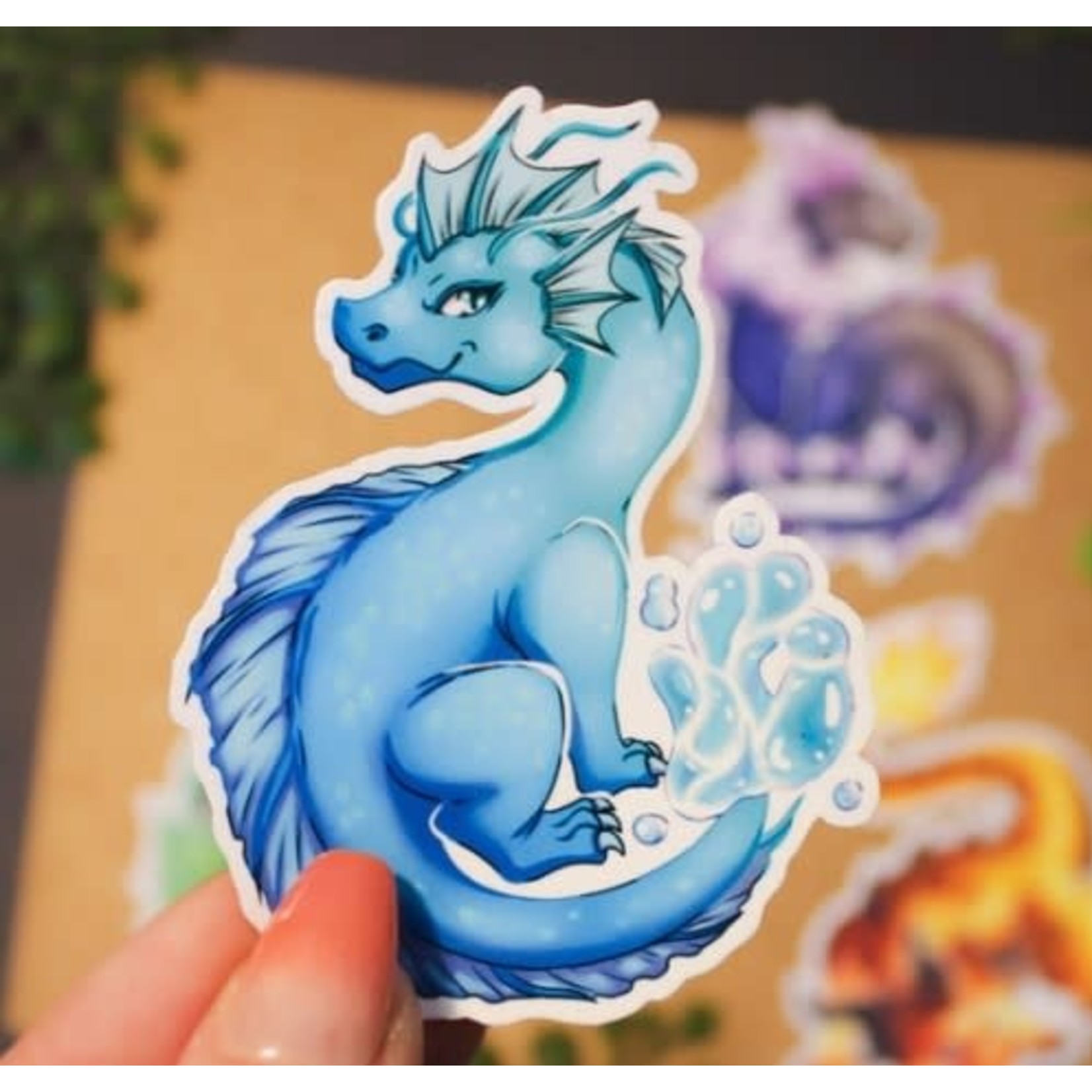 Nemissa's Northwood Arts Elemental Dragon Sticker: Water