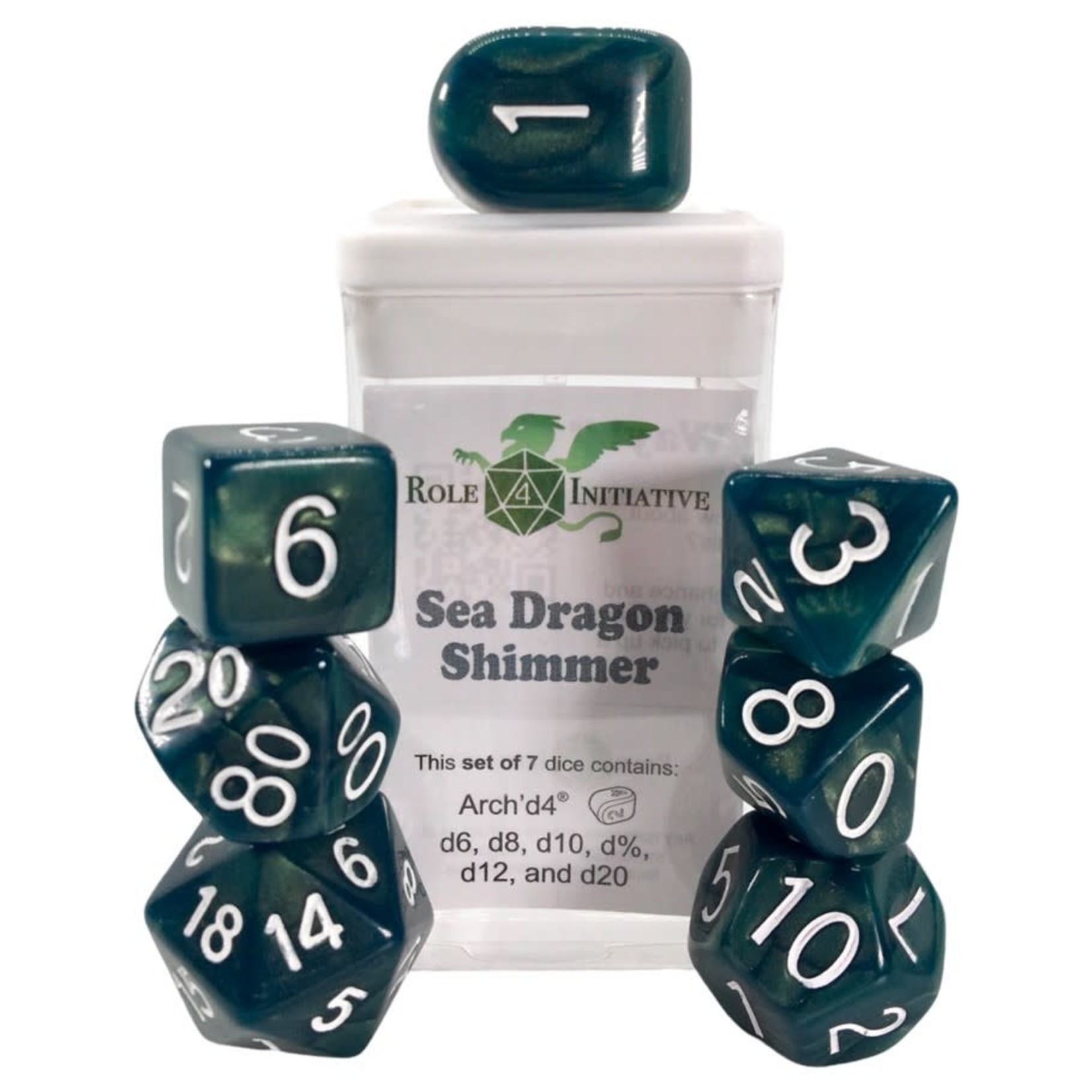 Role 4 Initiative Set of 7 with Arch'd4 Sea Dragon Shimmer