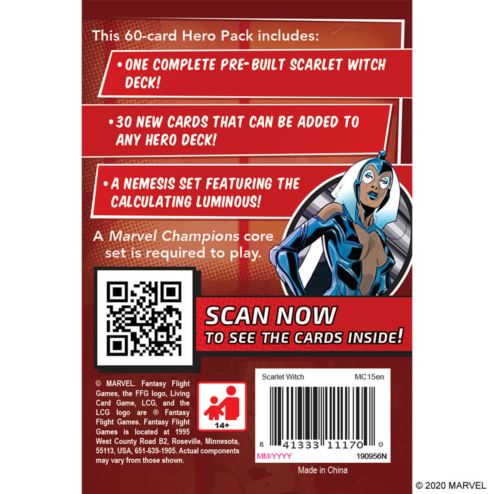 Fantasy Flight Games Marvel Champions: Scarlet Witch Hero Pack