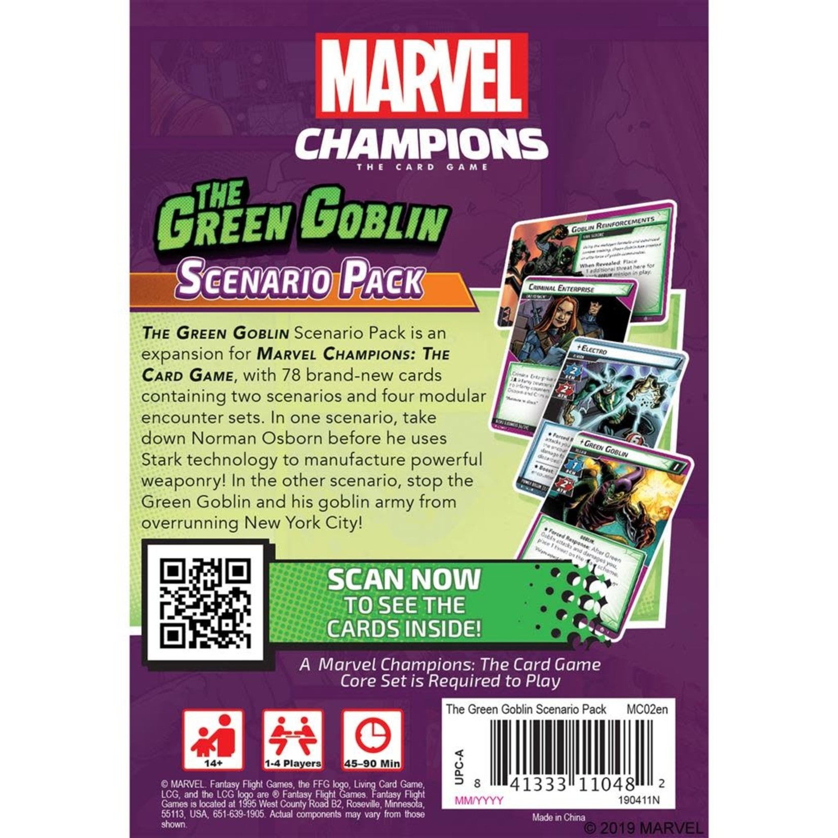 Fantasy Flight Games Marvel Champions: The Green Goblin Scenario Pack