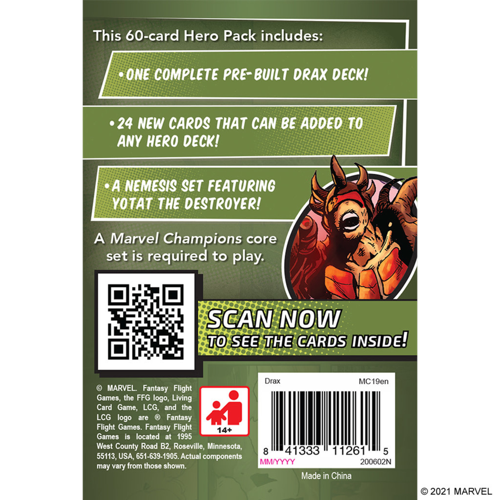 Fantasy Flight Games Marvel Champions: Drax Hero Pack