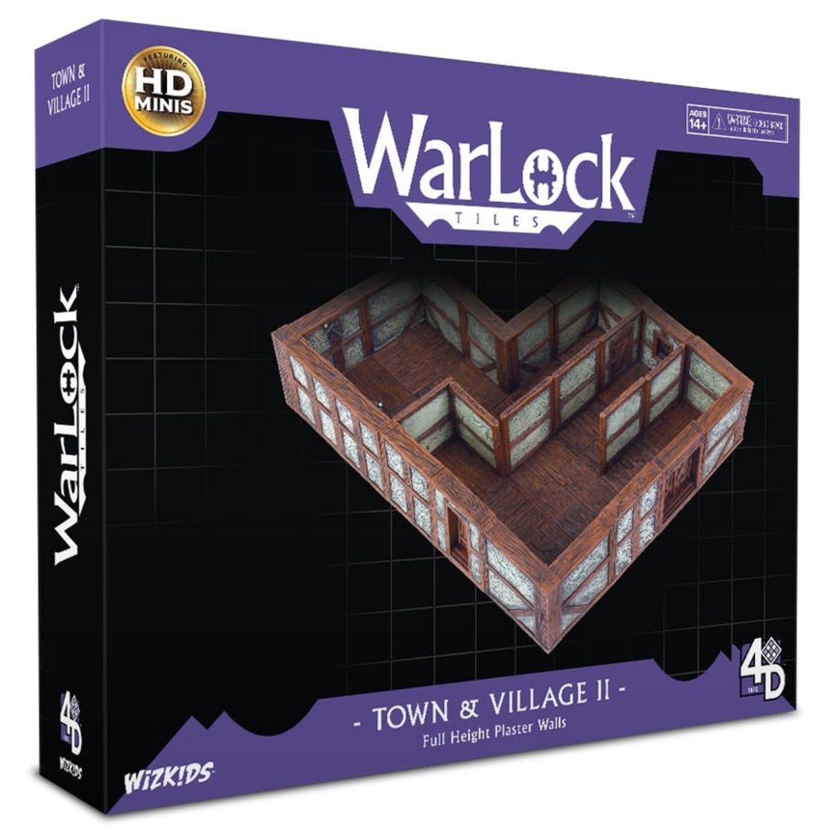 WizKids Warlock Tiles: Town & Village II: Full Height Plaster Walls