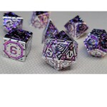 Forged Gaming Set of 7 Metal Dice: Nexus Purple