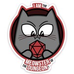 Forged Gaming Waterproof Vinyl Sticker: Meowster of the Dungeon