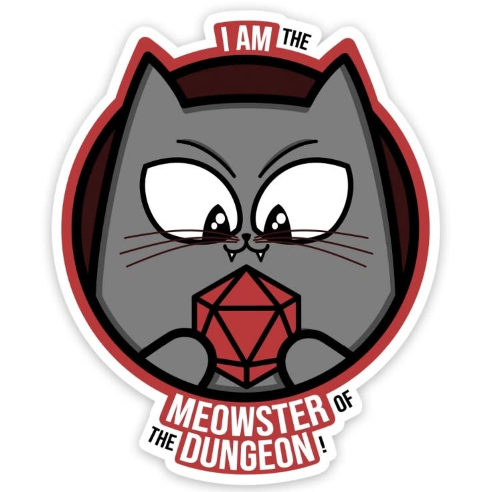 Forged Gaming Waterproof Vinyl Sticker: Meowster of the Dungeon