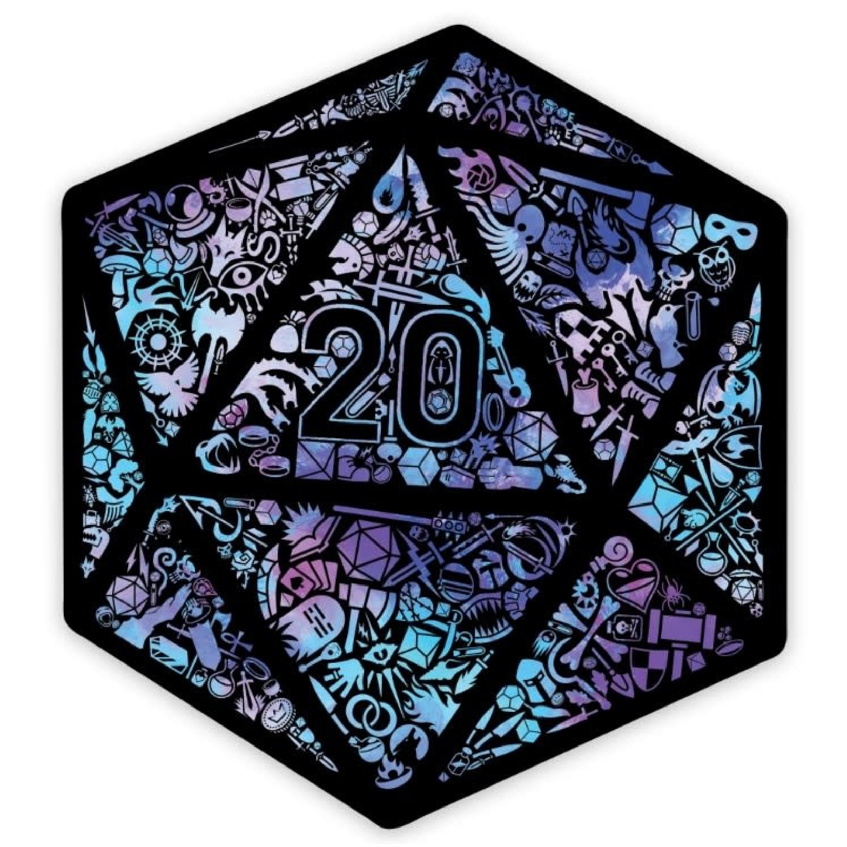 Forged Gaming Waterproof Die Cut Vinyl Sticker: Mosaic D20